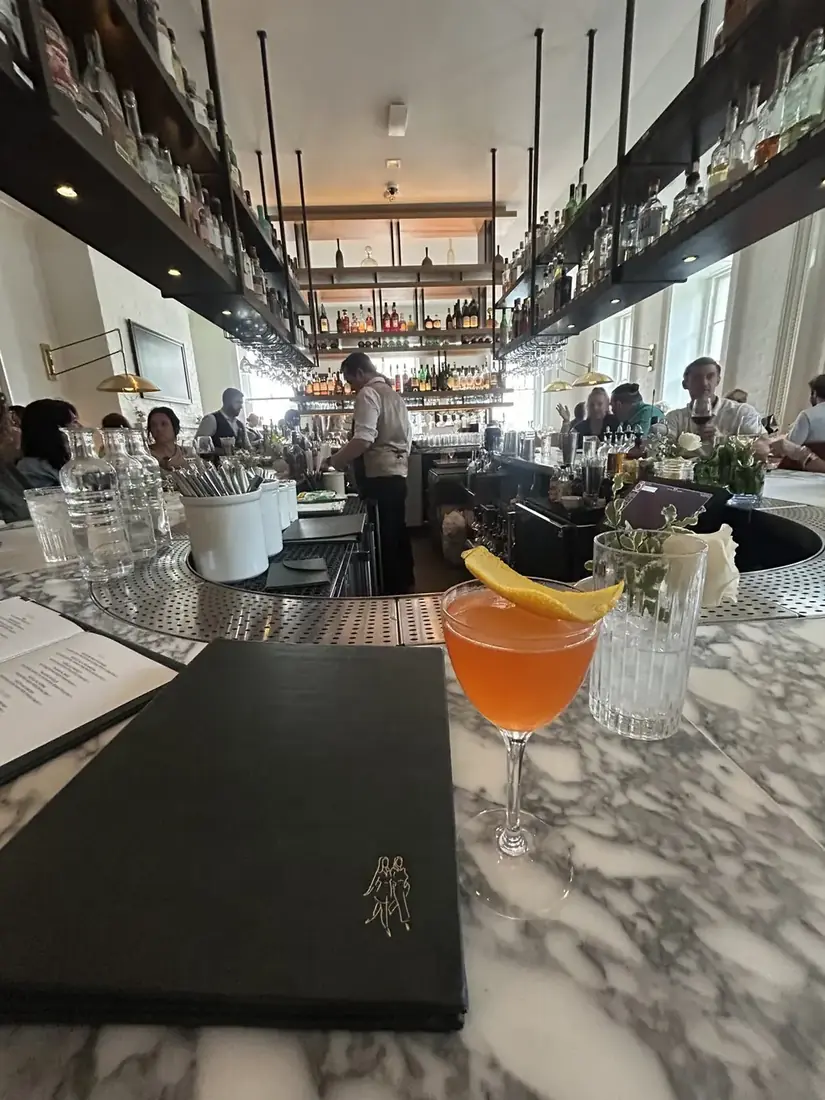 Cocktail on a marble bar